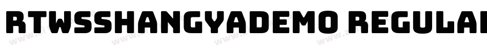 rtwsshangyademo regular字体转换